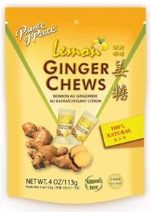 Prince of Peace Ingwer Kaubonbons mit Zitrone (100 % natürlich) 4 Oz.  - Bild 1 von 3