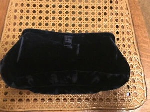Cartera clutch de noche de terciopelo azul Mel-Ton vintage - Imagen 1 de 6