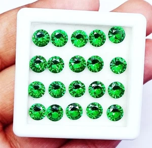 4mm Demantoid Garnet Natural Green Round Loose Stone for Jewelry Making 20 Pcs - Picture 1 of 8