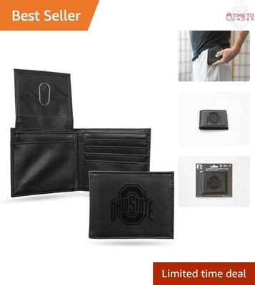 Billetera delgada de cuero sintético grabada con láser de la NCAA unisex regalo Foto 1 de 4