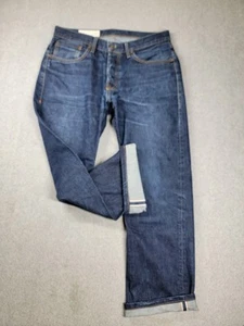 Imogene Willie Selvedge Mens 31 (32x28) Jeans Straight Hank Blue Handmade USA - Picture 1 of 15
