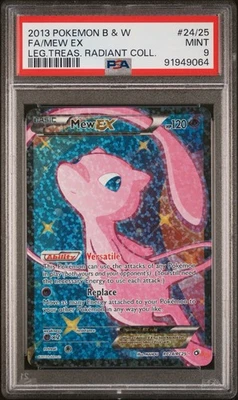 Pokémon Mew EX B&W #24/25 Legendary Treasures Radiant PSA 9 Holo - Image 1 of 3