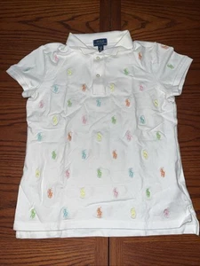 Polo Ralph Lauren AOP With Embroidered Colorful Pastel Ponys Size Kids XL - Picture 1 of 5