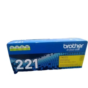 Brother TN-221Y Yellow Toner Cartridge TN221Y Genuine OEM - BNIB!! - Picture 1 of 5