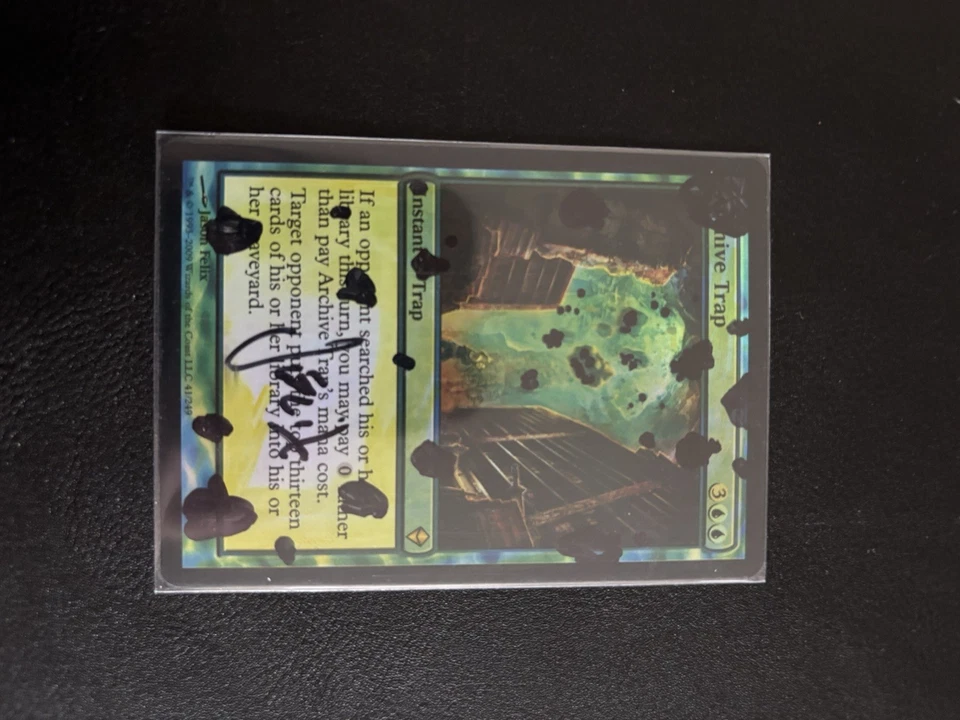 Archive Trap Zendikar Foil Artist Signed And Altered! - Image 1 of 2
