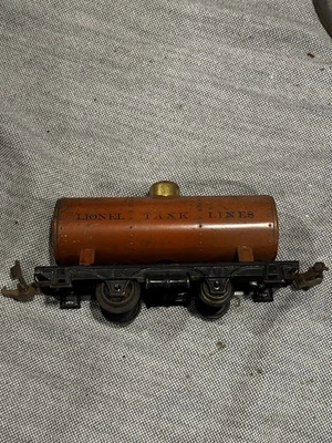 LIONEL PREWAR O-GAUGE Tank Lines 804 Tanker Car 1930'S Original Paint Orange - Image 1 of 4