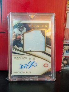 Devin Hester Immaculate Premium Patch Auto Chicago Bear HOF on Card auto /49 - Bild 1 von 2