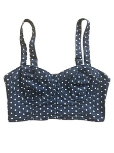 Top corto de lunares de mezclilla Forever 21 - talla XS - Imagen 1 de 3