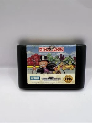 VINTAGE SEGA GENESIS / SEGA NOMAD - MONOPOLY - GAME CARTRIDGE - 1992 - Image 1 of 2
