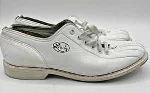Linds Bowling Shoes Women’s 6.5 B White Leather Right Handed USA Made Vintage - Picture 1 of 11