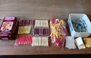 De colección Perm Varillas Rodillo Pasadores Tamaños Surtidos Paquete Papeles Esponjas Terciopelo Caja  - Imagen 1 de 7