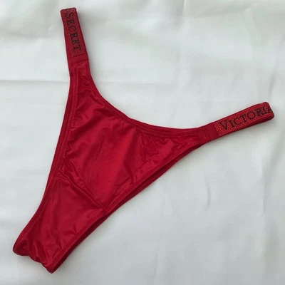 Victoria's Secret Very Sexy Vivid Red Shine Strap Brazilian Panties Size L BNWT - Image 1 of 3
