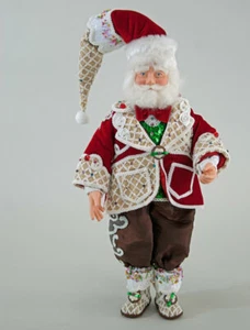 LAVISH SWEET CHRISTMAS SANTA DOLL 19" 28-828252 - KATHERINE'S COLLECTION - Picture 1 of 5