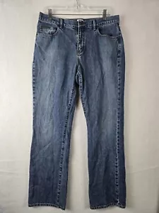 Calvin Klein Womens Blue Denim Straight-Leg Jeans Size 12 100% Cotton - Picture 1 of 10