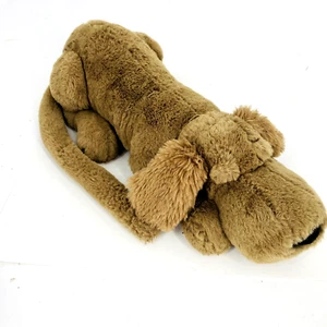 Jellycat London Retired Henry Hound Dog 12" Brown Laying Long Tail Soft Plush - Picture 1 of 11