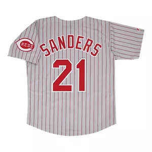 Deion Sanders 1994 Cincinnati Reds Grey Road Jersey w/ Team Patch Men's (S-3XL) - Picture 1 of 7