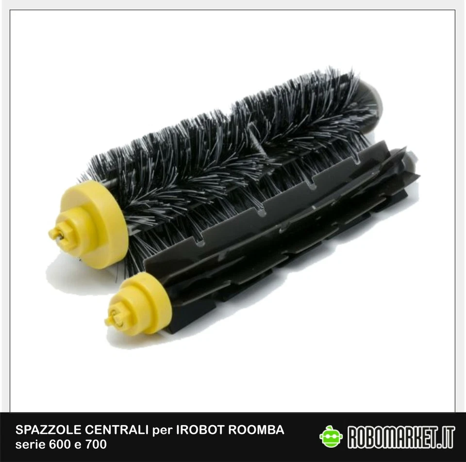 KIT RICAMBI SPAZZOLE CENTRALI PER IROBOT ROOMBA 600 605 610 612 614 615 616 620  - Immagine 1 di 4