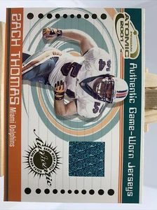 Zach Thomas 2001 Pacific Prism Atomic Authentic Game Worn Jersey Miami Dolphins - Bild 1 von 10