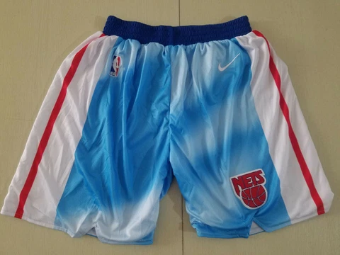 New Brooklyn Nets Gradient Blue Men Basketball Shorts Size:S-XXL Cover