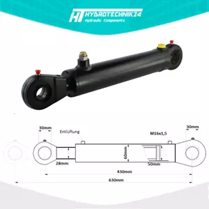 Hydraulikzylinder einfachwirkend 50/28 Hub 200 mit Gelenkaugen 30mm - Bild 1 von 1