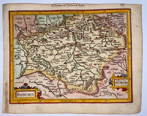 BOHEMIA 1614 MERCATOR HONDIUS ATLAS MINOR NICE ANTIQUE MAP 17TH CENTURY - Picture 1 of 4