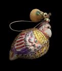 Dept 56 12 Days of Christmas Ornament 4” Partridge Bird Pear Blown Glass Day Two