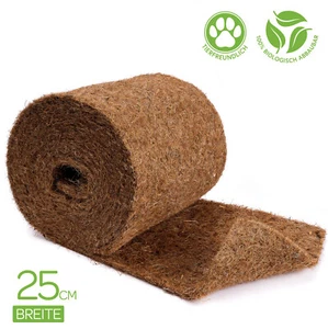 Kokosmatte aus 100% Kokosfasern 25cm x 5m Rolle Anzuchtmatte o. Latex Baumschutz - Bild 1 von 6