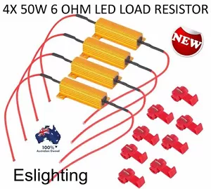 4X 50W LED LOAD RESISTOR 12V LIGHTS FRONT REAR INDICATOR HYPER FLASH CAR 4WD UTE - Picture 1 of 4