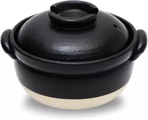 DONABE Clay Rice Cooker Pot Casserole Japanese Style Made in Japan for 1 to 2 Cu - Picture 1 of 7