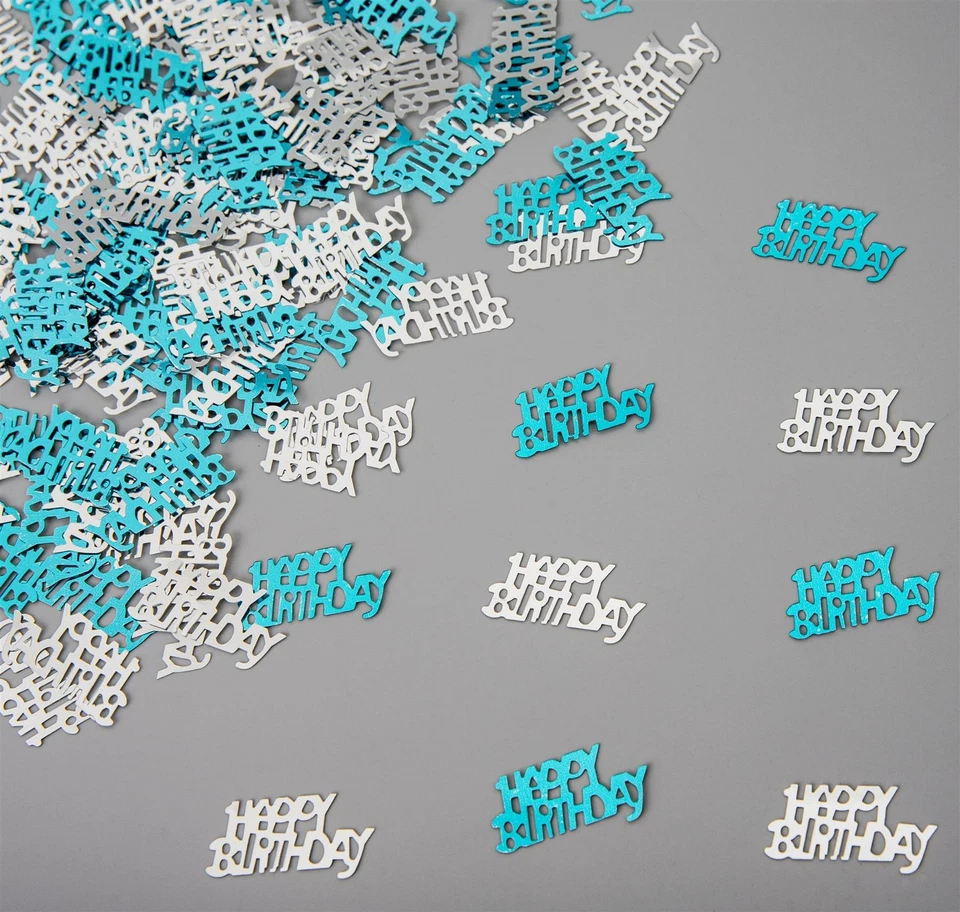 Azul Feliz Cumpleaños Fiesta Brillo Mesa Confeti Fiesta Sprinkles Decoraciones 14g  Foto 1 de 4