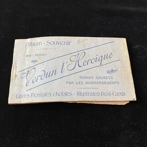 Antike KRIEGSPOSTKARTEN 1. WELTKRIEG VERDUN L HEROIQUE Bombengebiete Album Souvenir Frankreich - Bild 1 von 8