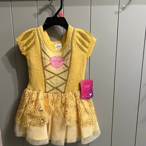 Disney Princess Belle Beauty and The Beast Baby Toddler Girls Cosplay Dress 2T - Picture 1 of 4