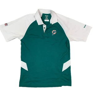 NFL Miami Dolphins grün weiß kurzärmliges Poloshirt Größe Herren Small S - Bild 1 von 17