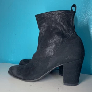 Arche Black Suede Nubuck Leather Ankle Boots Size 39 Womens Size 8.5 - Picture 1 of 13