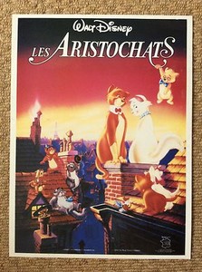 THE ARISTOCATS Movie CATS PARIS Film Card Photo STERLING HOLLOWAY WALT DISNEY