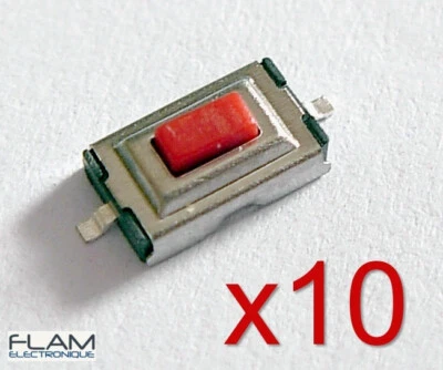 10x Micro switch rupteur 3,5 x 6 x 2,5mm Button Touch switch Contact SMD 2 pins - Photo 1/4
