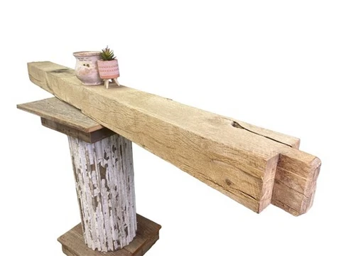 Reclaimed Barn Beam Wood Shelf, Architectural Salvage Fireplace Mantel C9 Cover