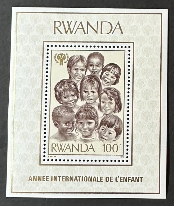 Folha de lembrança RWANDA 925 linda em perfeito estado NUNCA articulada - Imagem 1 de 1