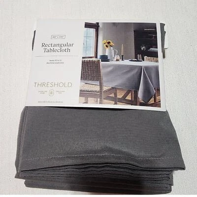 Threshold rectangular tablecloth W60'' x L120'' gray - Image 1 of 4