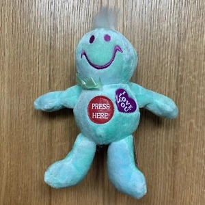Dan Dee Smiley Face Mini 6" Mint Green Laughing Sound Stuffed Plush Pastel READ - Picture 1 of 8