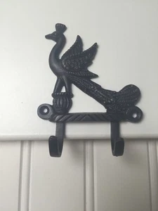 *3er Pack* Dekorative viktorianische Regal Pfauenhaken aus Bronze mit Ölschliff - Bild 1 von 5