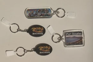 Keychain Lot St Louis Port Douglas Austrailia Mascarade New Set of 4 - Picture 1 of 4
