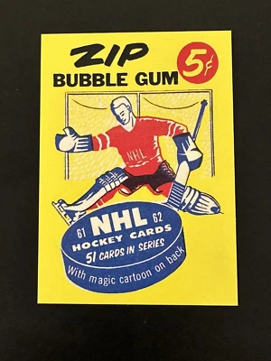 1993-94 Parkhurst Hockey Parkies Checklist #5 Reproduction of a 1961-62 Wrapper - Image 1 of 2