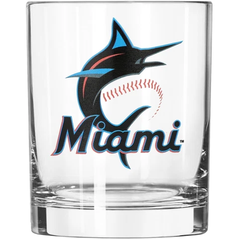 Miami Marlins Letterman 14oz. Rocks Glass Cover