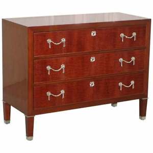 NEW RALPH LAUREN RRP£12000 BROOK STREET CHEST OF DRAWERS BROWN ALLIGATOR LEATHER