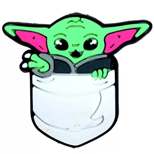 Crocs Jibbitz Zapatos de Jardín Bebé Yoda Grogu Star Wars Bolsa Blanca Goma Dije - Imagen 1 de 5