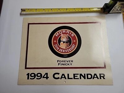 Vintage MORRIS THE CAT 9-LIVES Calendar 1994 Clean Unused  - Image 1 of 4