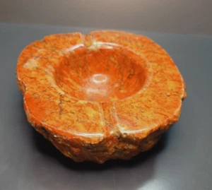 Cendrier vintage en albatre orange ,60's - Picture 1 of 7