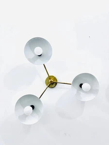 3 Arm Light Shade Mid Century Brass Sputnik Chandelier Light Fixture Gift - Picture 1 of 8