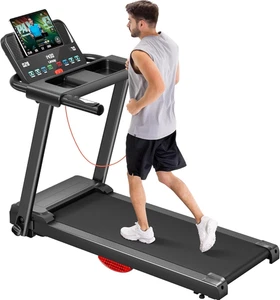 Tapis Roulant Elettrico Salvaspazio 12Km/H, Tapis Roulant Pieghevole Con Cardiof - Foto 1 di 12